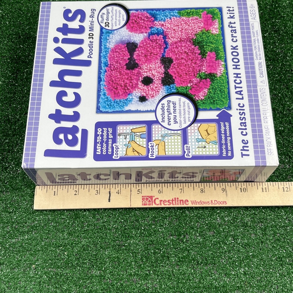 Latch Kits Poodle  3D Mini-Rug The Classic Latch Hook Craft Kit New - Picture 9 of 11